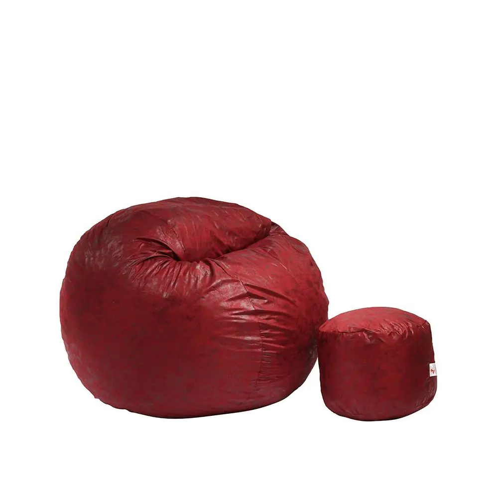 Комплект, Барбарон и табуретка за крака, 700л., King Size, Cranberry, Перящ се калъф, Трансформира се в легло, Пълнеж с микс от мемори пяна и дунапрен, Гама Premium, 8447
