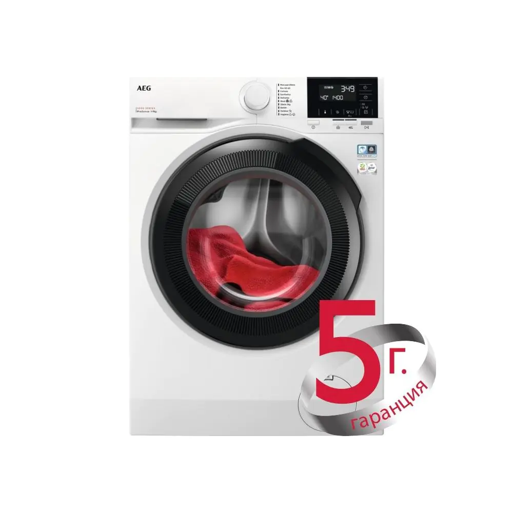 Пералня AEG LFR61944BE, 9 кг, 1400 rpm, ProSense, Aqua Control, Бял, (21817)