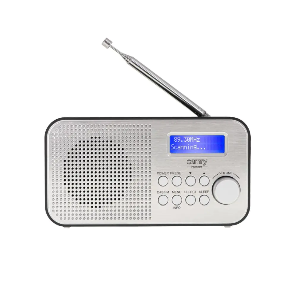 Радио цифрово Camry CR 1179, 2000 mAh, DAB/DAB/FM, Аларма, Жак за слушалки, Сребрист, (9999CR1179)