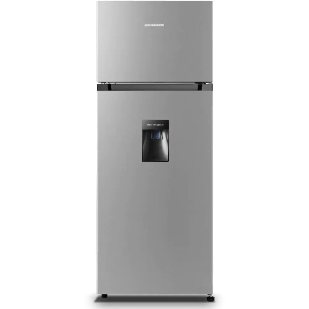 Хладилник HEINNER HF-HS205SWDE++, 206 л, Диспенсър за вода, LED осветление, Сребрист, (35922898)