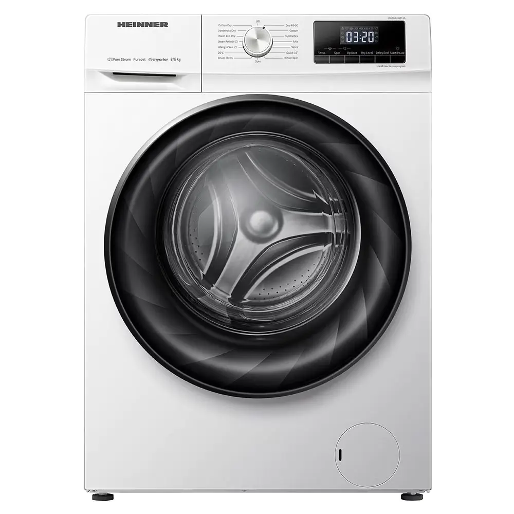 Пералня със сушилня HEINNER HWDM-H8514A, 8/5 кг., 15 Програми, Инверторен мотор, Бял, (22433)