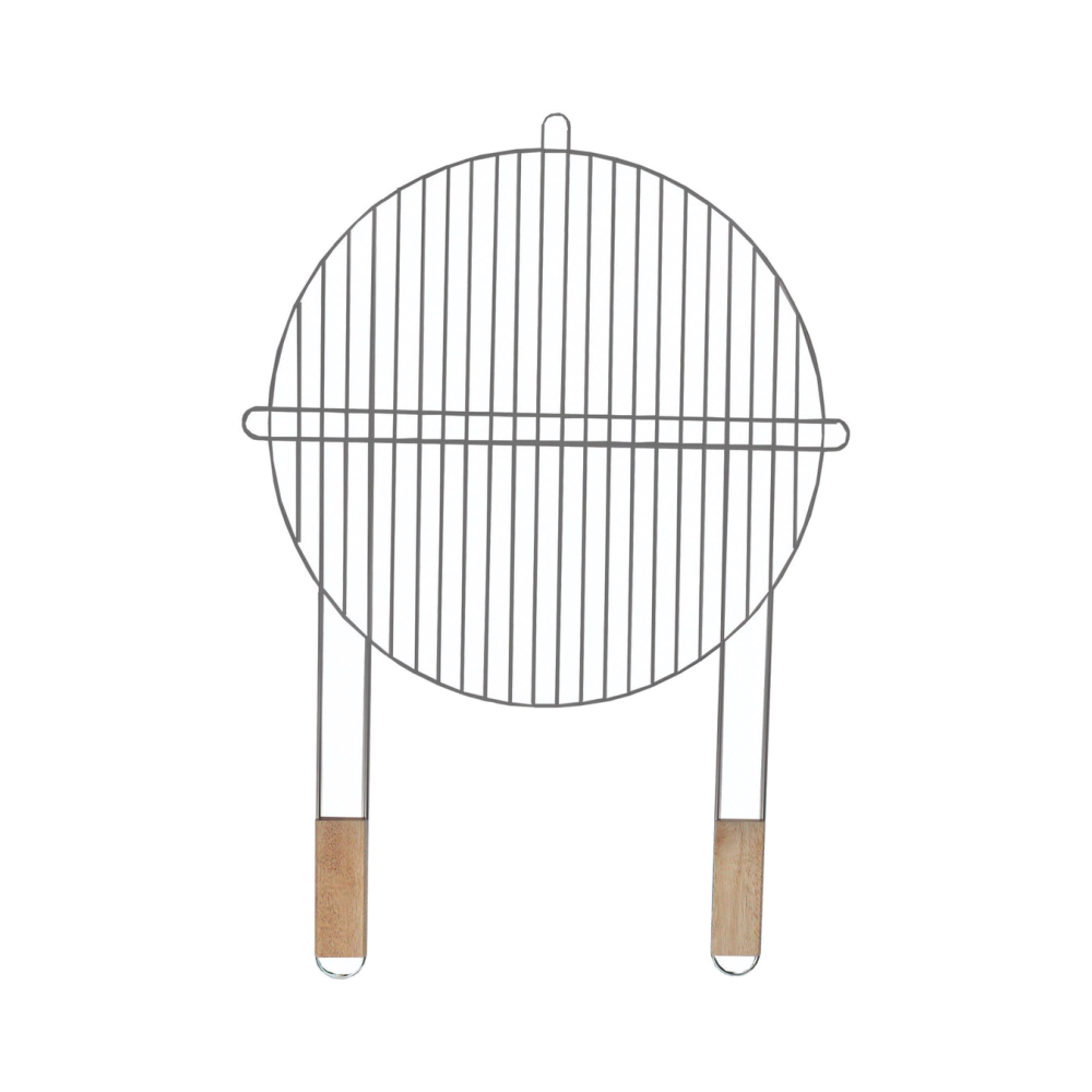 Решетка за грил Master Grill & Party MG257, 51 см, Дървени дръжки, Хром, (35948656)