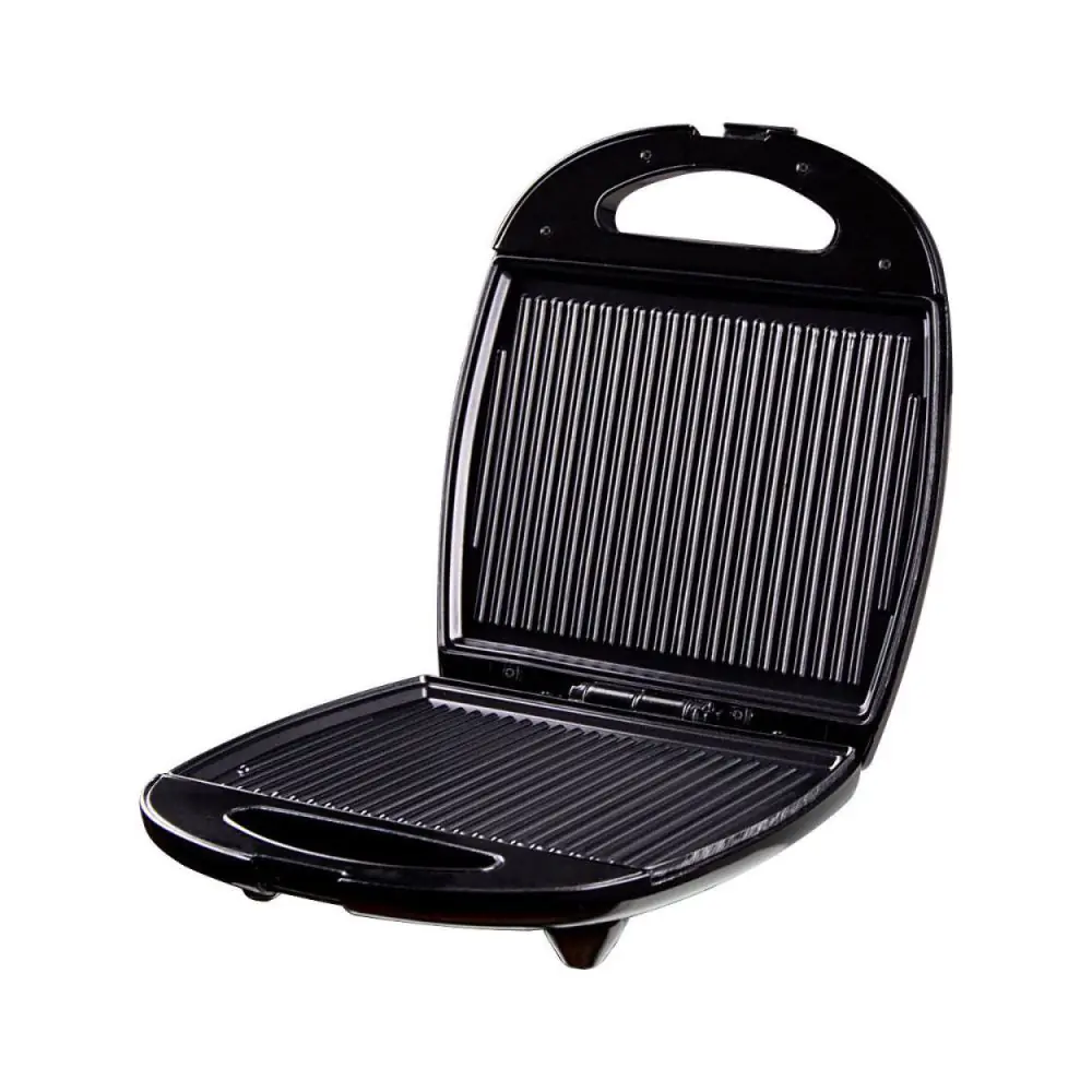 Сандвич тостер за 4 филийки Rosberg R51442B, 1200W, Незалепващи плочи, Черен, (555R51442B)