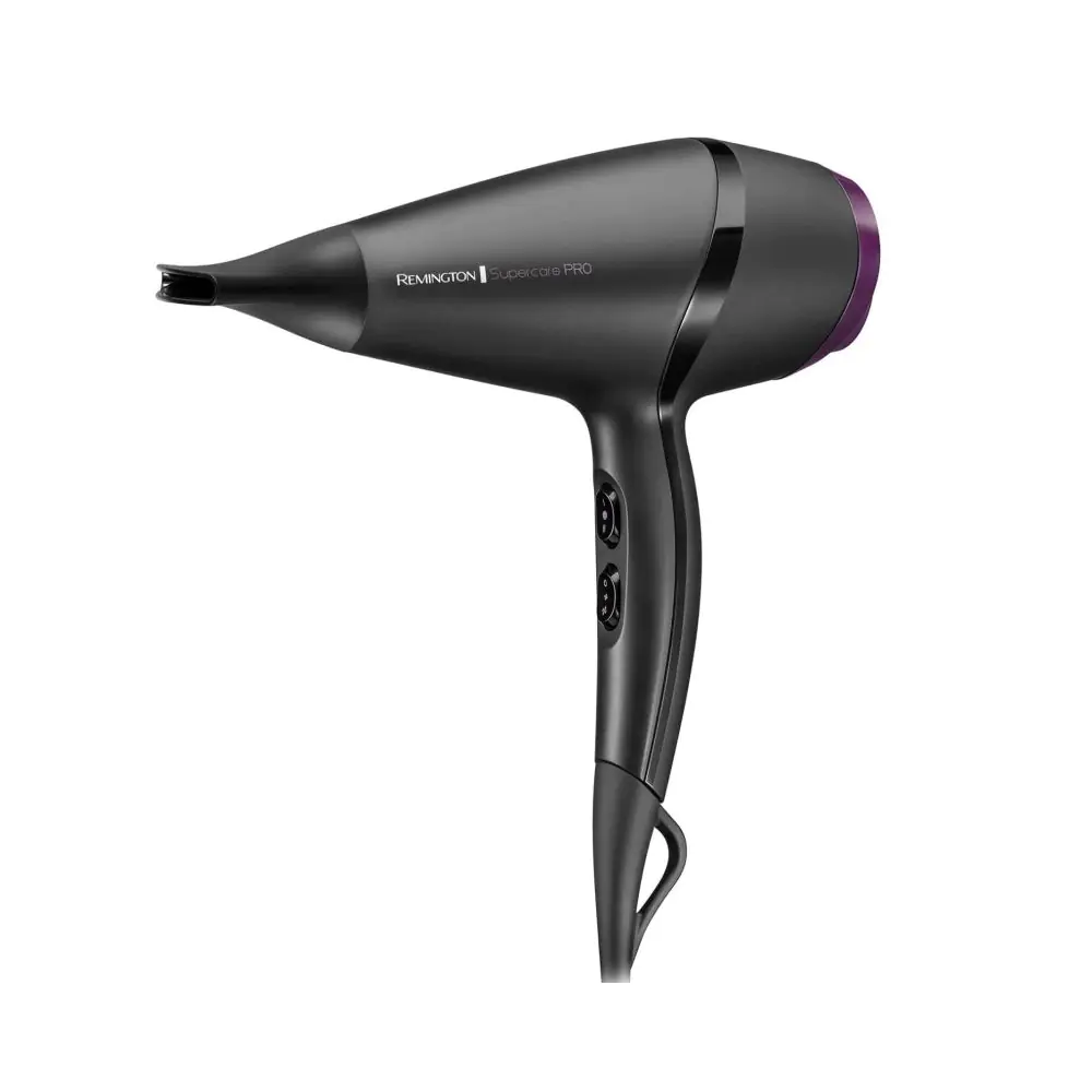 Сешоар Remington AC7100 Pro 2100, 2100W, 3 температури, 2 скорости, AC мотор, Керамична йонизираща решетка, Черен/лилав, (35922607)