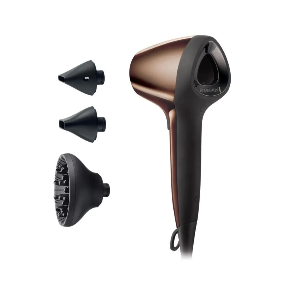 Сешоар Remington AIR3D D7777, 1800W, Йонизация, DC мотор, 3D поток на въздуха, Кафяв, (22369)
