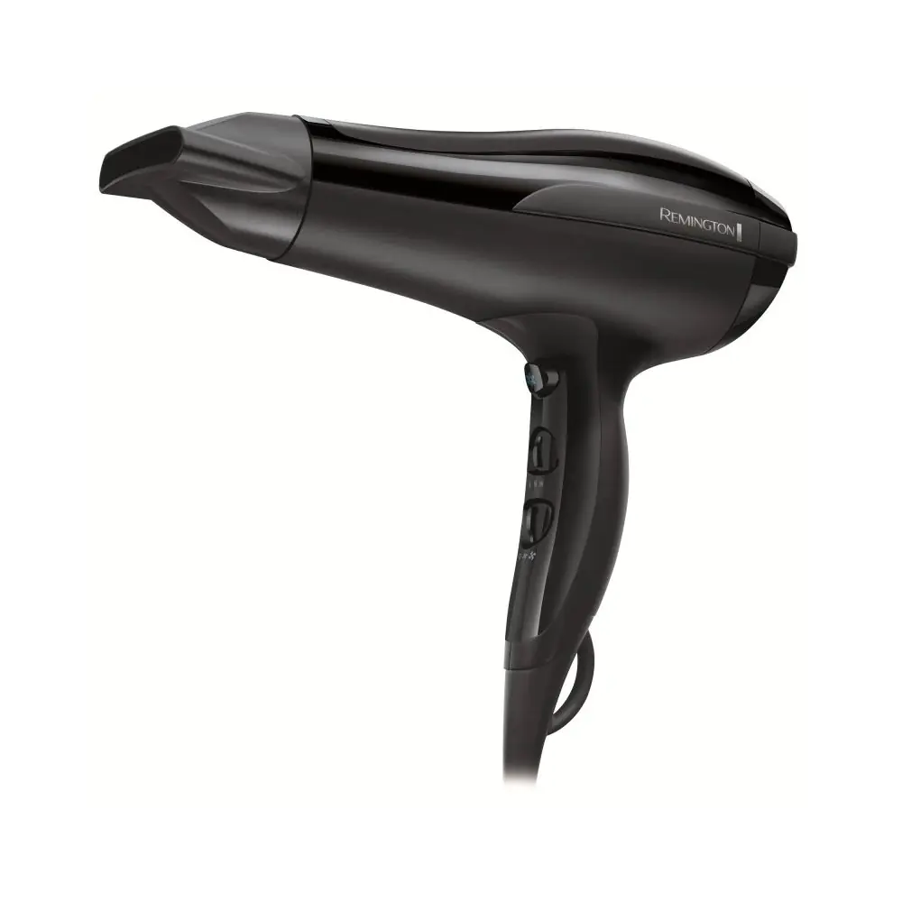 Сешоар Remington D5210, 2200W, 2 Скорости, 3 температурни настройки, Йонизация, Cool shot, Черен, (35922600)