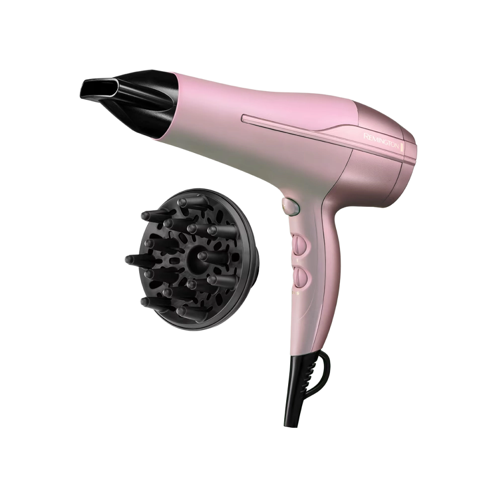 Сешоар Remington Coconut Smooth D5901, 2200 W, 2 скорости, 3 температурни настройки, Cool shot, Аксесоари, Розов, (35922731)