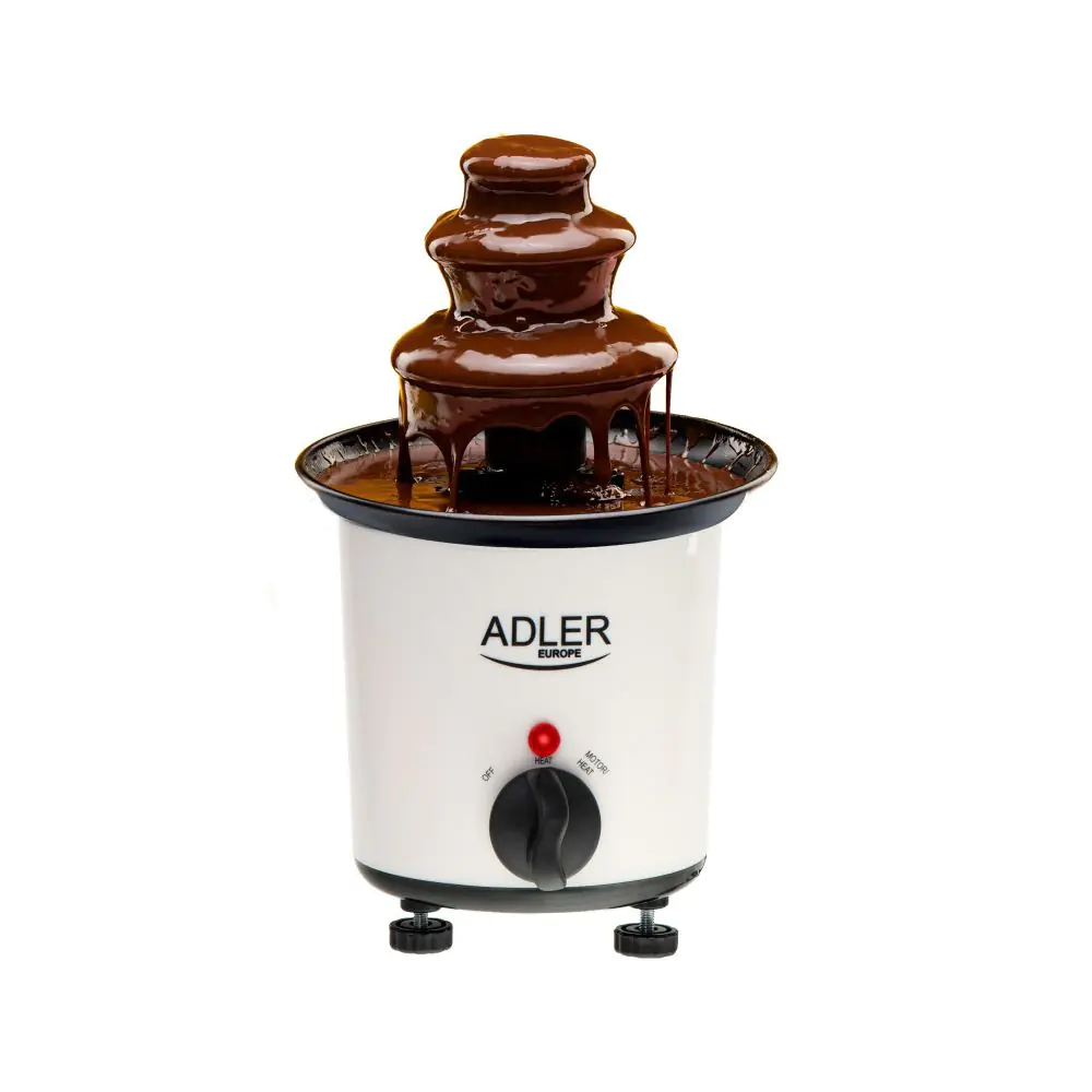 Шоколадов фонтан Adler AD 4487, 30W, 200ml, 80C, Светлинен Индикатор, Бял, (35922590)