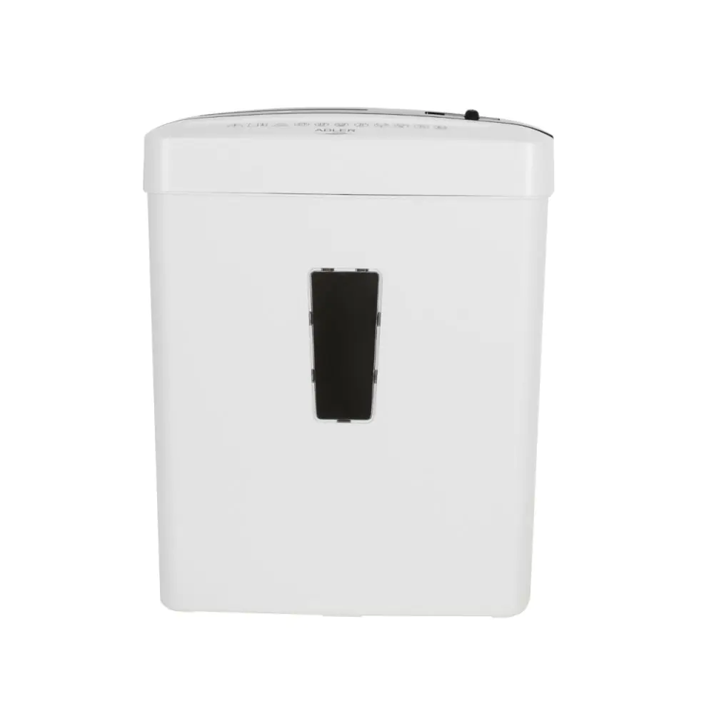 Шредер за документи Adler AD 1037, 200 W, 13 л, До 22 см, 6 листа наведнъж, Слот за CD/DVD и кредитни карти, Автоматичен старт/стоп, Функция обратен ход, 69 dB, Бял, (35931035)