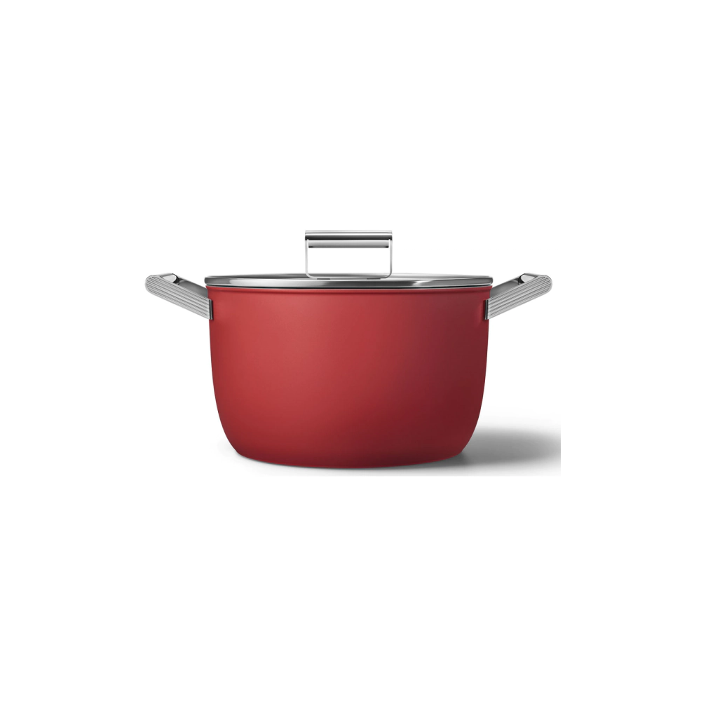 Тенджера SMEG CKFC2611RDM, 50s Style, Диаметър 26 см., Обем 7.7 л., (20038)