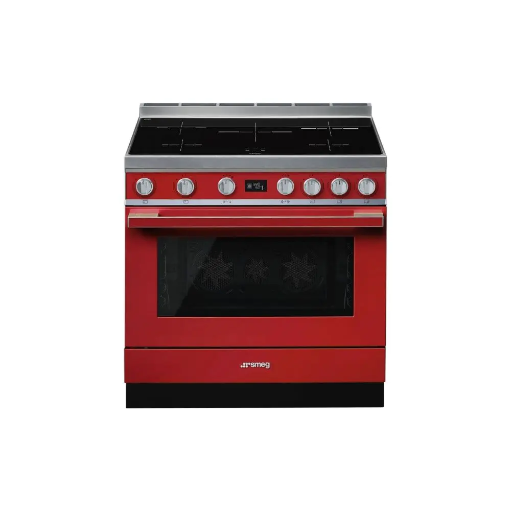 Готварска печка SMEG CPF9IPR, Серия Portofino, 90 см, 5 индукционни котлона, (19703)