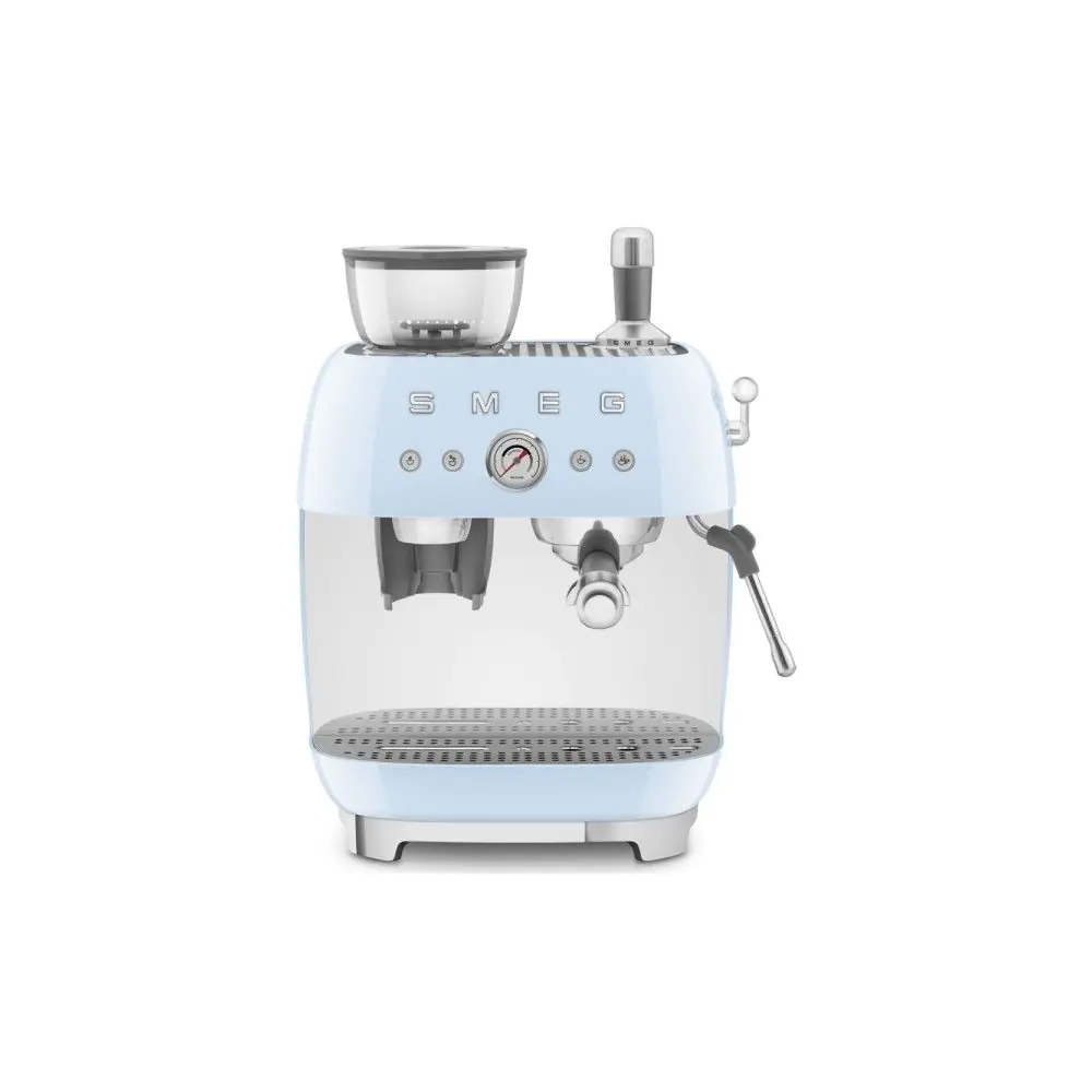 Кафемашина с интегрирана кафемелачка SMEG EGF03PBEU, 50s Style, еспресо, 15 бара, 1650W, (19989)