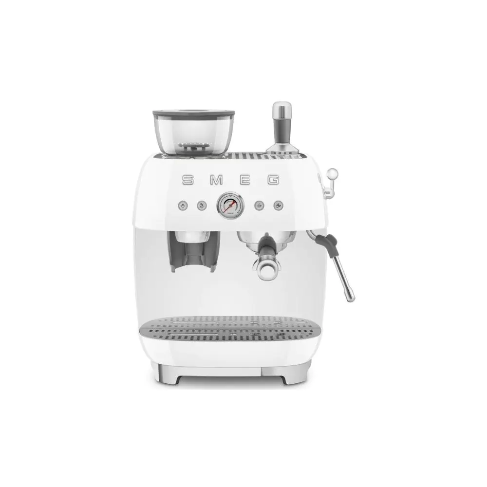 Кафемашина с интегрирана кафемелачка SMEG EGF03WHEU, 50s Style, еспресо, 15 бара, 1650W, (19987)