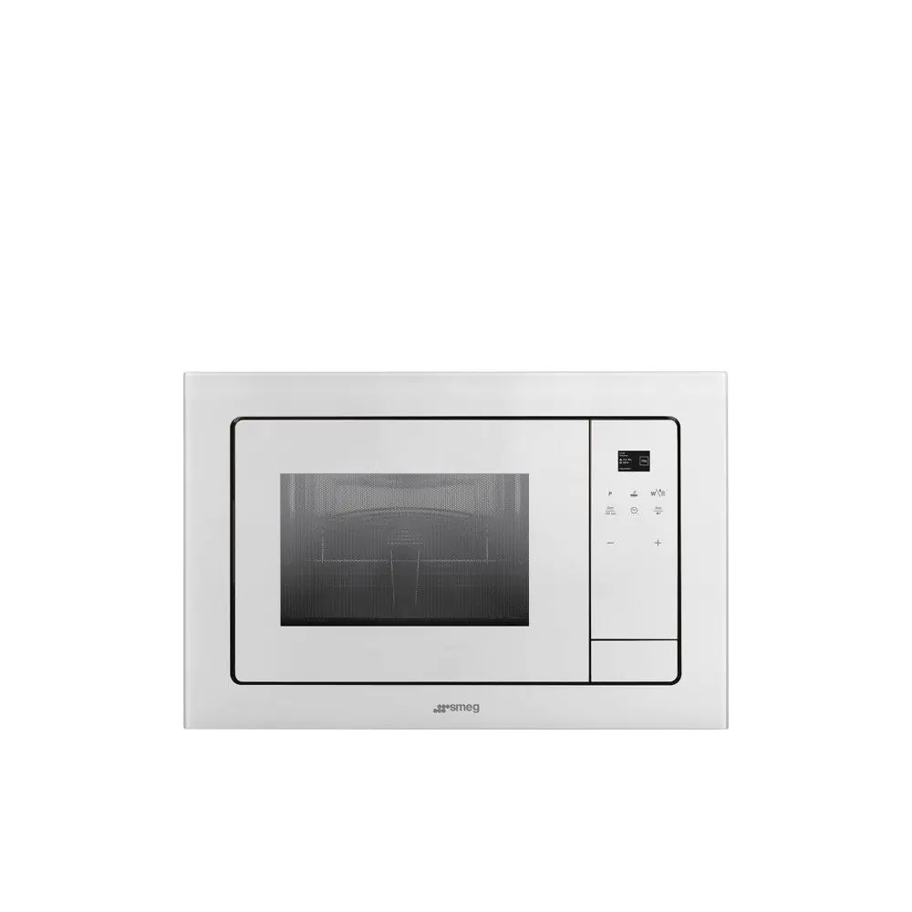 Микровълнова за вграждане SMEG FMI120B2, Серия Linea, 21 литра, Бяло стъкло, (19681)