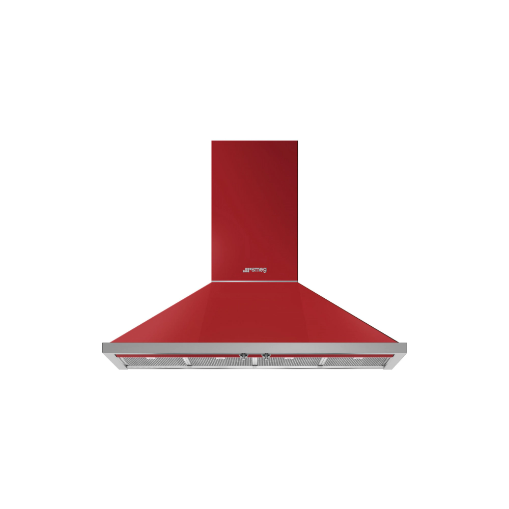 Аспиратор SMEG KPF12RD, Серия Portofino, 120 см, за монтаж на стена, Червен, (19507)
