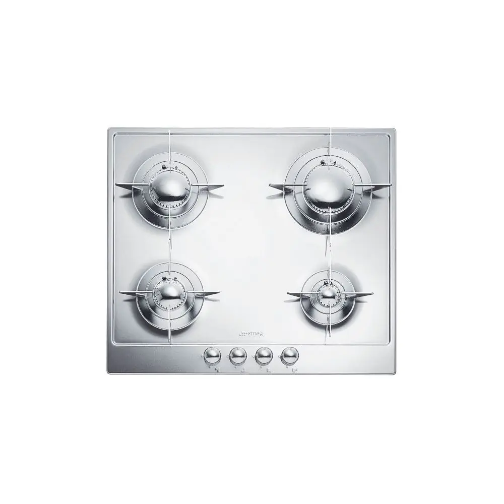 Газов плот SMEG P64ES, Серия Piano Design, 60 см, Неръждаема стомана, (19401)