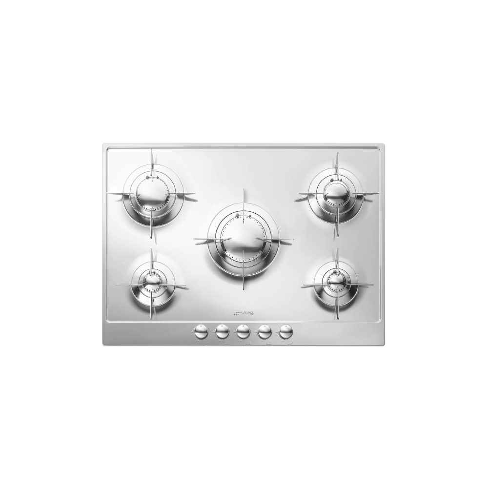 Газов плот SMEG P705ES, Серия Piano Design, 70/75 см, Неръждаема стомана, (19439)