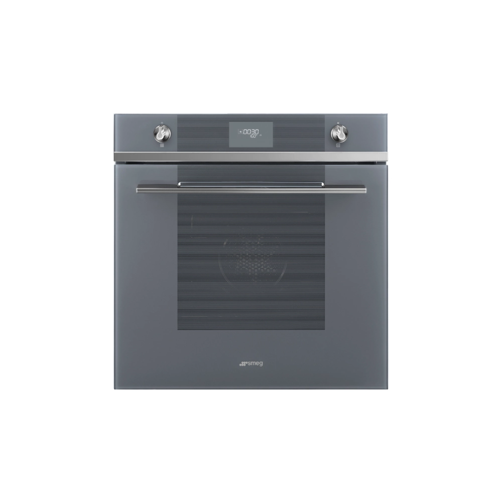 Фурна за вграждане SMEG SFP6101TVS1, Серия Linea, 70 литра, Пиролиза, Инокс със сиво стъкло, (19324)
