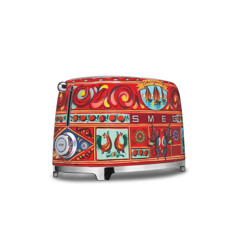 Тостер SMEG TSF01DGEU с дизайн на Dolce & Gabbana, 50s Style, 2 филии, 950W, (19850)