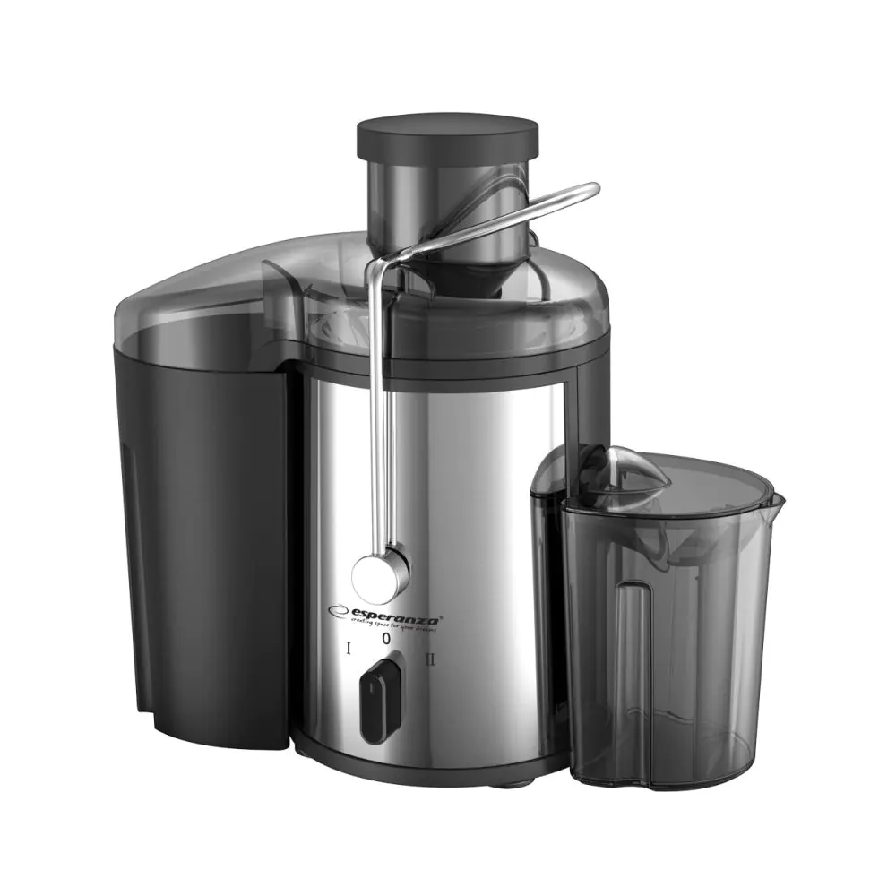 Сокоизстисквачка Esperanza EKJ002, 500W, 21000 rpm/min, 2 скорости, 0.450 ml, Система против капене, Инокс/Черен, (9999EKJ002)