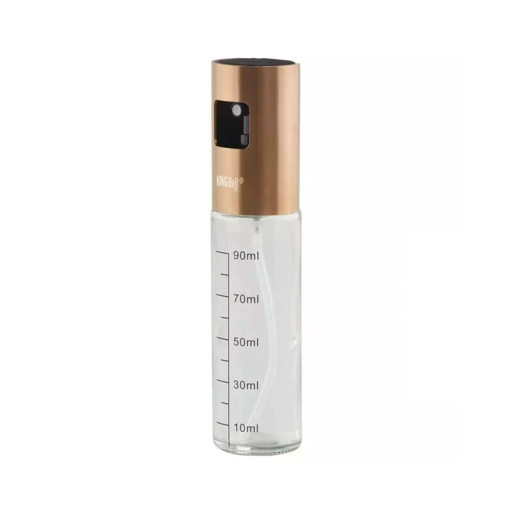 Спрей бутилка за олио и оцет Kinghoff KH 1722, Стъкло, 100 ml, 18х4 см, Безцветен/златист, (13158)