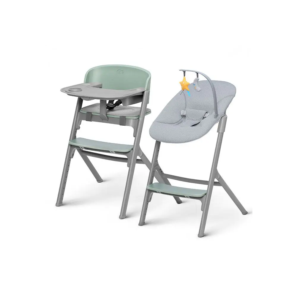 Столче за хранене KinderKraft LIVY + шезлонг CALMEE, зелено, (15052)