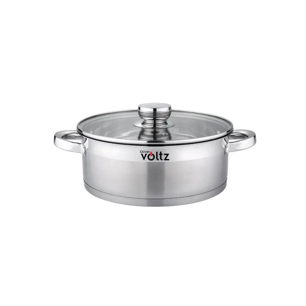 Тенджера Oliver Voltz OV51210Q20, 2 л, 20 x 7 см, Плитка, Индукция, Дебело дъно, Инокс, (35944173)