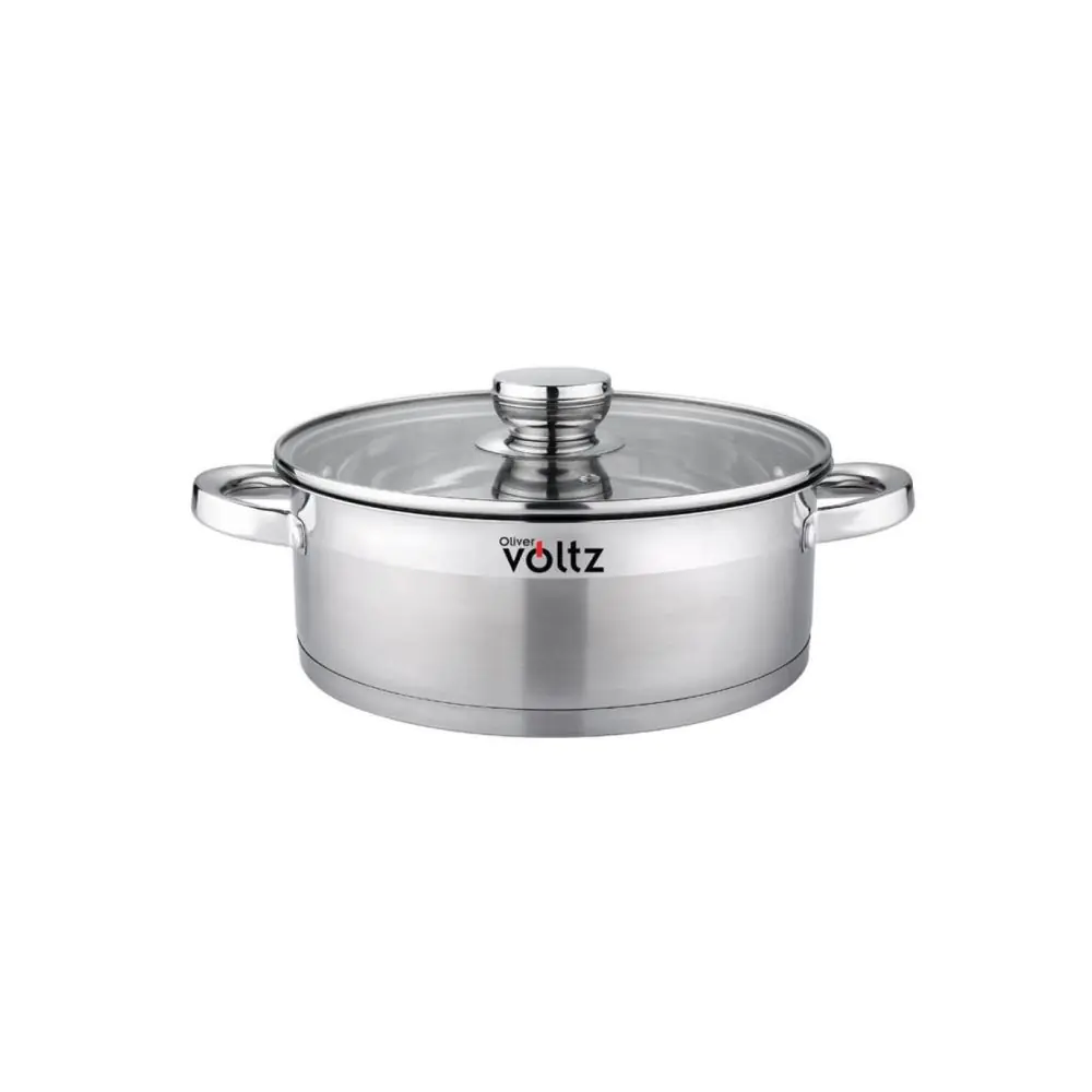 Тенджера Oliver Voltz OV51210Q28, 6 л, 28 x 10 см, Плитка, Индукция, Дебело дъно, Инокс, (35932307)