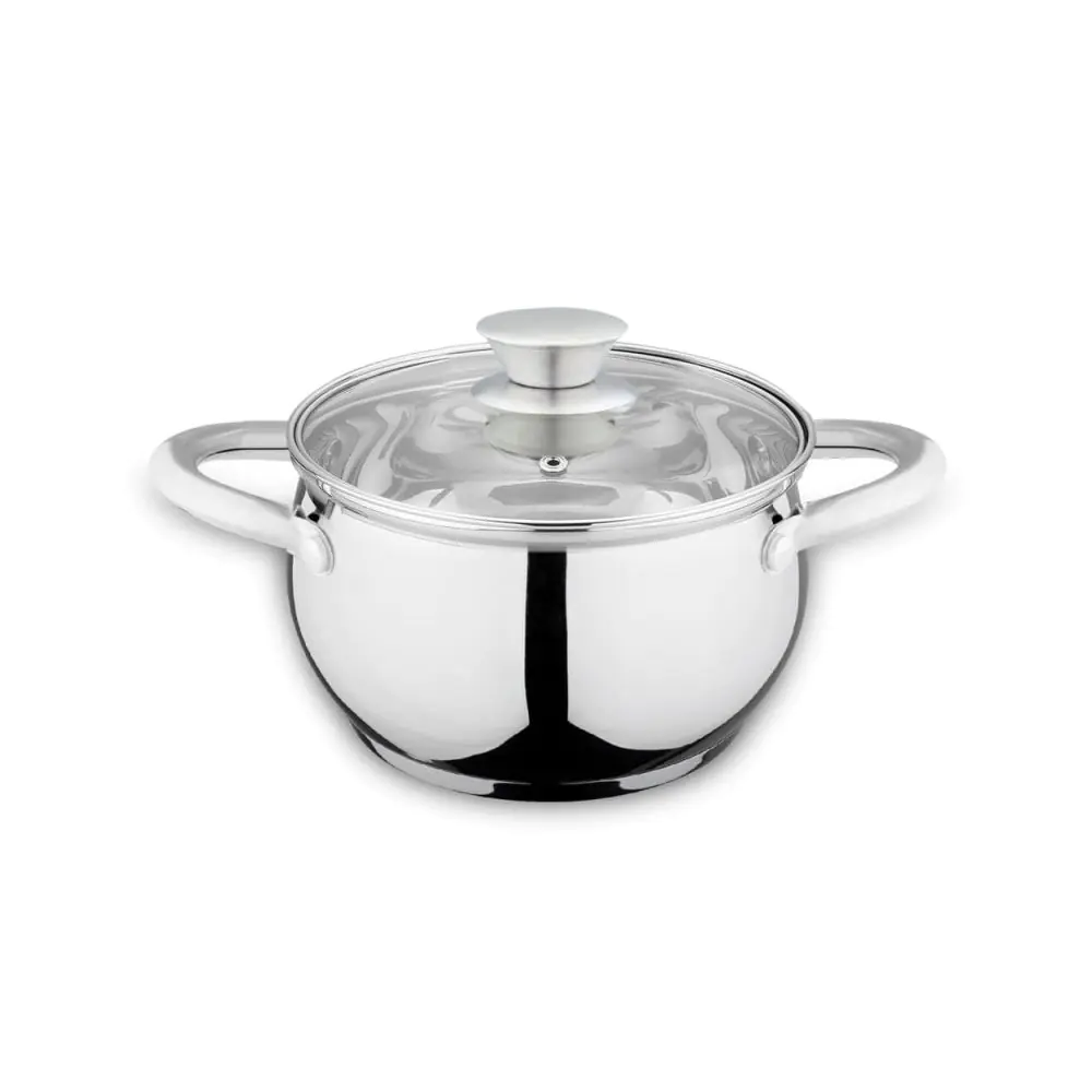 Тенджера с капак Rosberg R51210A22, 22 см, 4 литра, Индукция, Инокс, (5551210A22)