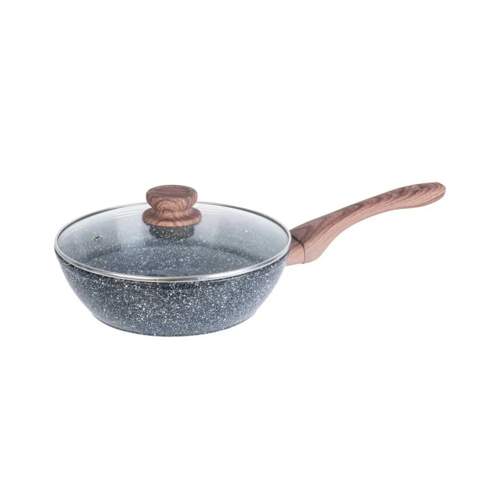 Тиган уок Kinghoff KH 1584, 28cm, Индукция, Тройно гранитно покритие, Сив, (35922786)