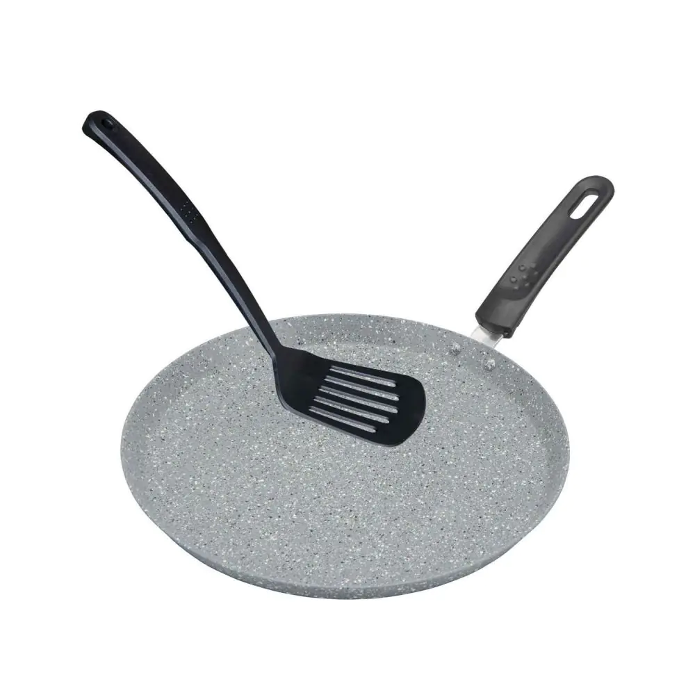 Tиган за палачинки Bohmann BH 1010-28 MRB, 28 cm, Мраморно покритие, Шпатула, Сив, (9BH101028M)