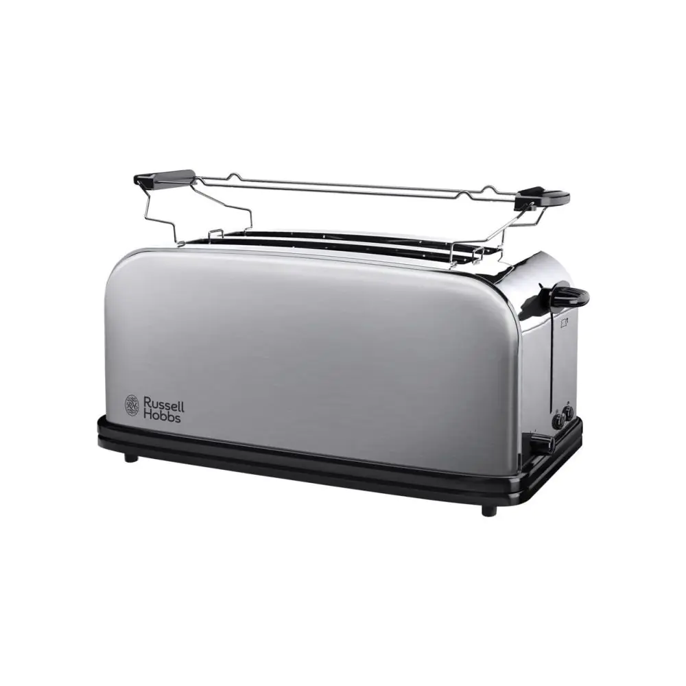 Тостер Russell Hobbs Adventure 23610-56, 1600 W, За 4 филийки, 6 степени, Perfect Toast система за равномерно изпичане, Затопляне, Инокс, (12927)