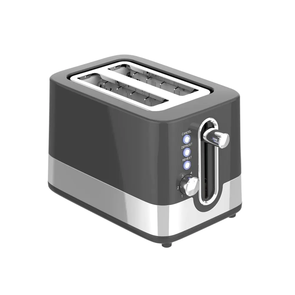 Тостер за хляб Oliver Voltz OV51440I, 800W, 6 степени, Центриране, Тавичка за трохи, Черен/инокс, (35945584)
