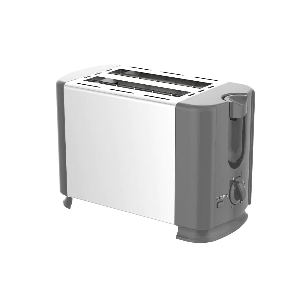 Тостер за хляб Rosberg R51440GS, 700W, 2 филии, 6 нива, Ненагряваща се външна повърхност, Бял/сив, (35932241)