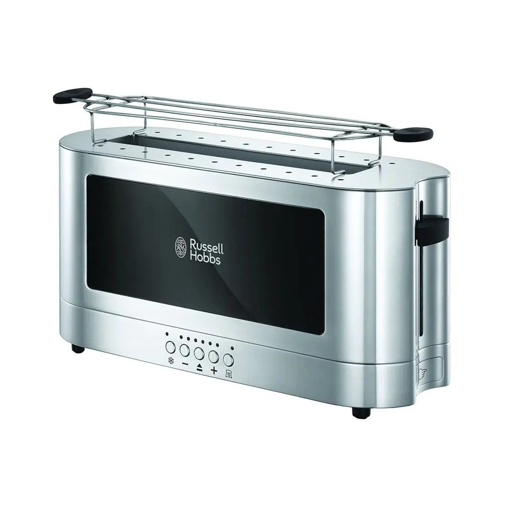 Тостер за хляб Russell Hobbs Elegance 23380-56, 1420W, 2 филии, 6 степени, LED индикация, Lift & Look, Инокс/черен, (35944732)