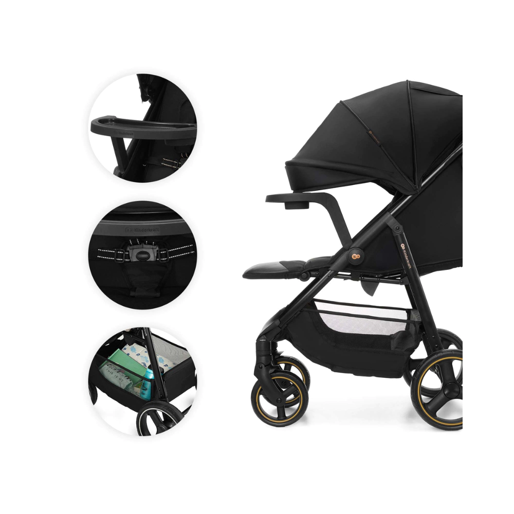 Бебешка количка с табла Kinderkraft TRIG 3 ONYX BLACK, (35948583)