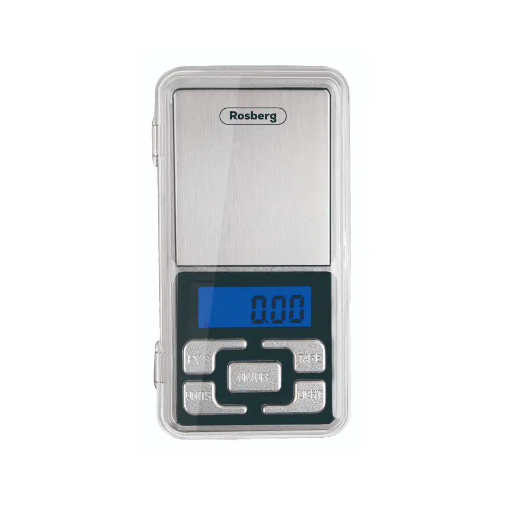 Везна за бижута Rosberg R51651S, до 500 гр, LCD дисплей, включени батерии, Сребрист, (35950082)