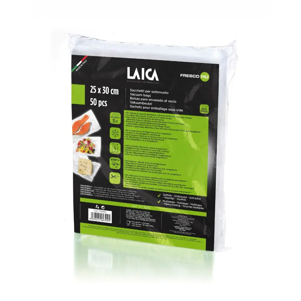 Пликове за вакуумиране Laica 25×30 см – 50 бр. VT35100, (35945205)