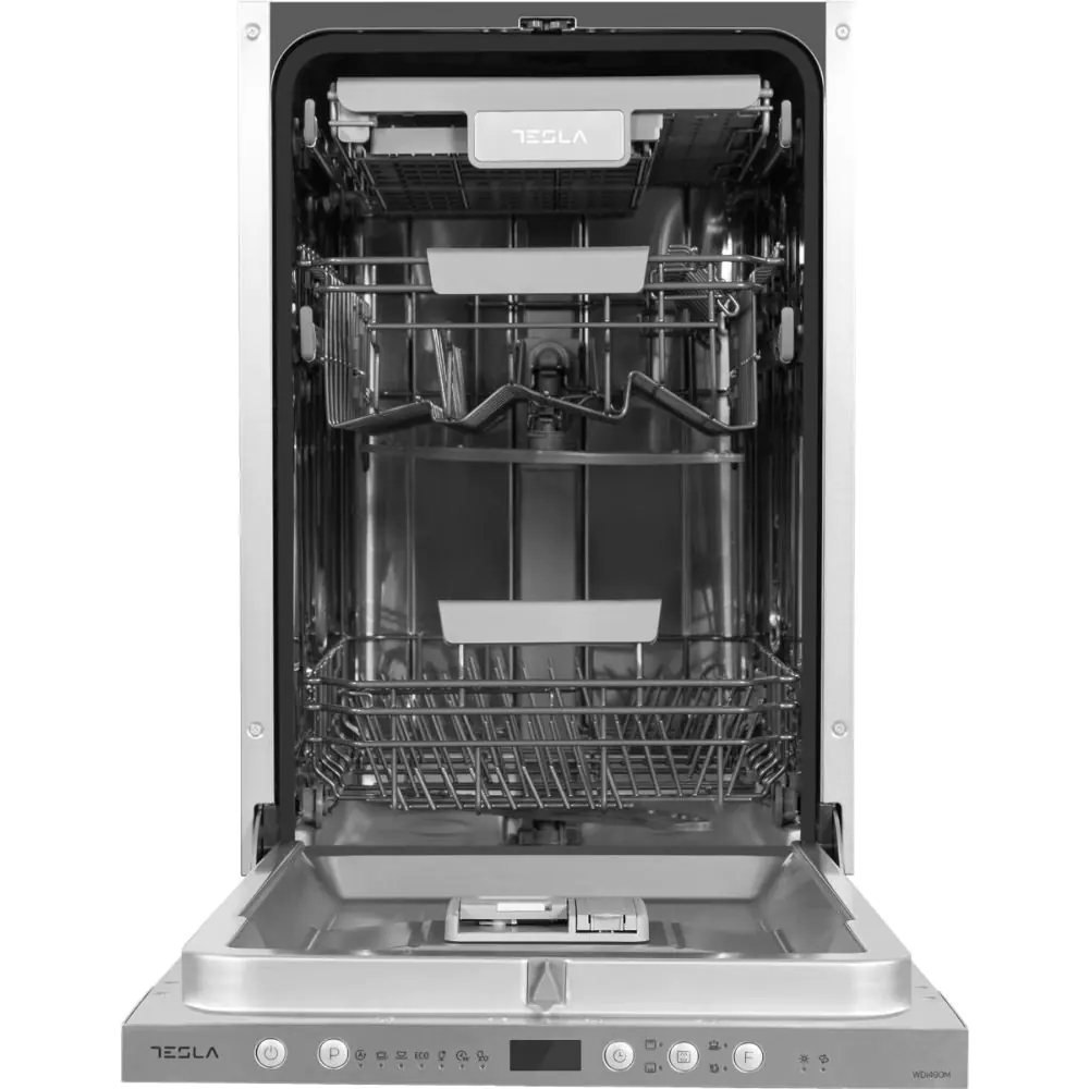 Съдомиялна за вграждане Tesla WDI490M, 1800 W, 10 комплекта, 60 см, Сребрист, (12673)