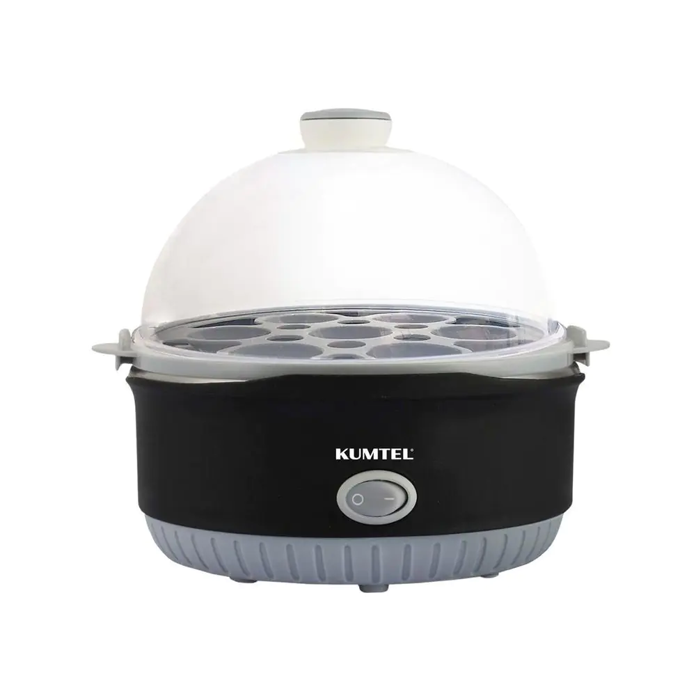 Яйцеварка KUMTEL HEB-01, 350W, 7 яйца, Индикатор за мощност, Черен/сив, (35922715)