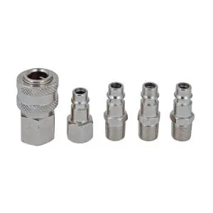 Накрайници пневм. бърза връзка 1/4" 5бр к-т QC01 RD, (35924846)
