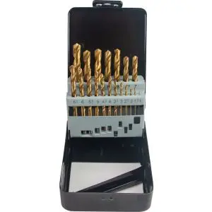 Свредла за метал 19бр ø1.0-10mm HSS + TIN к-т GADGET, (35925517)