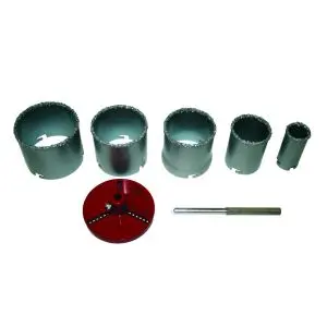Боркорони за керамични плочки ø33-83mm 7 части к-т, (35925557)