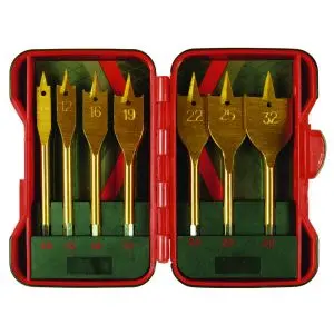 Свредла за дърво плоски 1/4" HEX 7бр. к-т, (35925633)