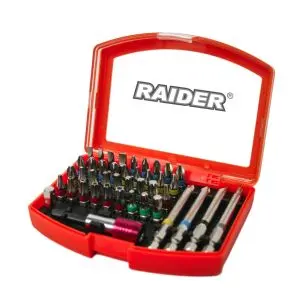 Накрайници и магн. държач бърз захват 1/4" 42 бр. к-т RAIDER, (35925678)