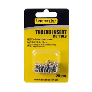 Резбови приставки M6*1*10.8, 20бр. Topmaster Professional, (35929650)