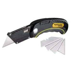 Нож макетен сгъваем алумниев с 4 резеца Topmaster Professional, (35927800)