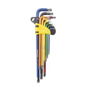 Шестограми цветни торкс отвор к-т TT10-50 9бр дълги CR-V Topmaster Professional, (35929514)