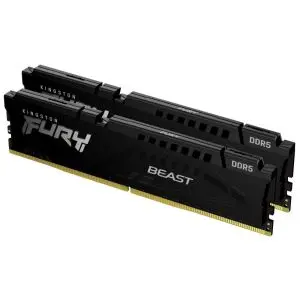 Памет Kingston FURY Beast Black 32GB(2x16GB) DDR5 5600MHz KF556C40BBK2-32, (35934832)