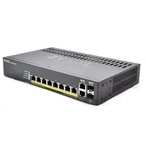 Суич 8-портов ZyXEL GS1920-8HPV2, Gigabit, управляем, PoE, (35933762)